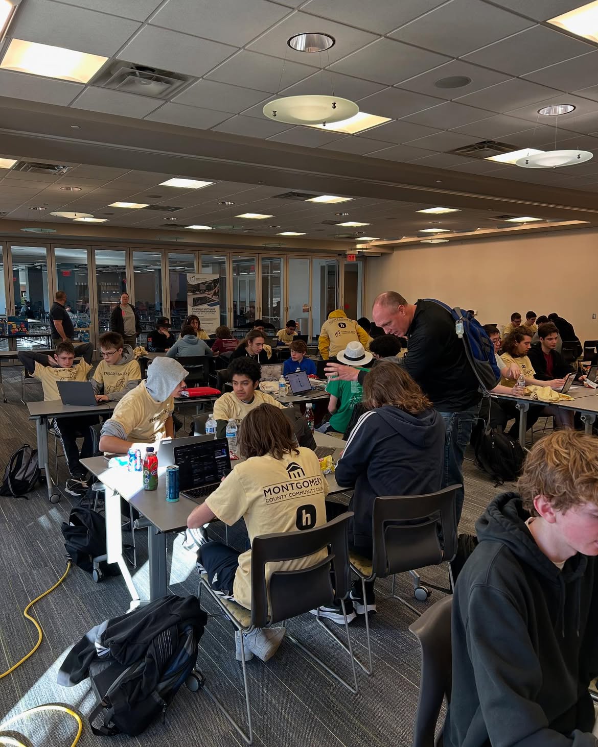 Teams working on their projects